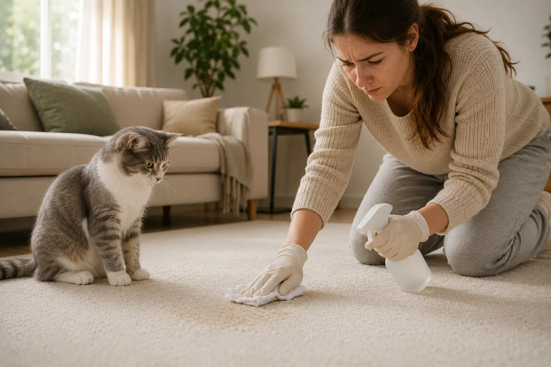 Owner frustrated by lingering old cat urine smell in carpet