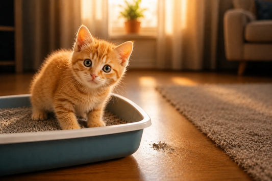 Why does cat pee smell so strong orange kitten litter box scene