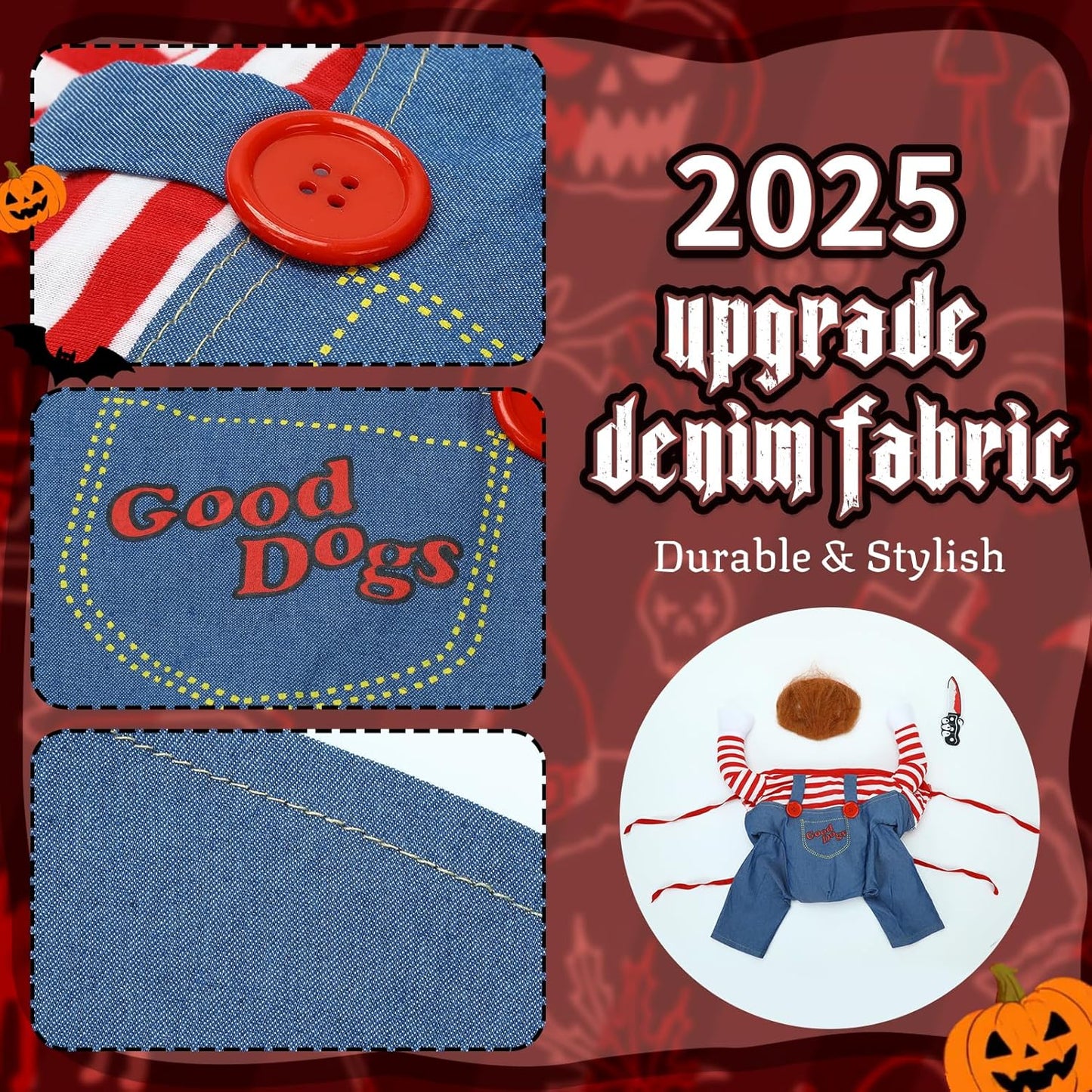 Chucky Dog Costume | Funny Pet Halloween Outfit