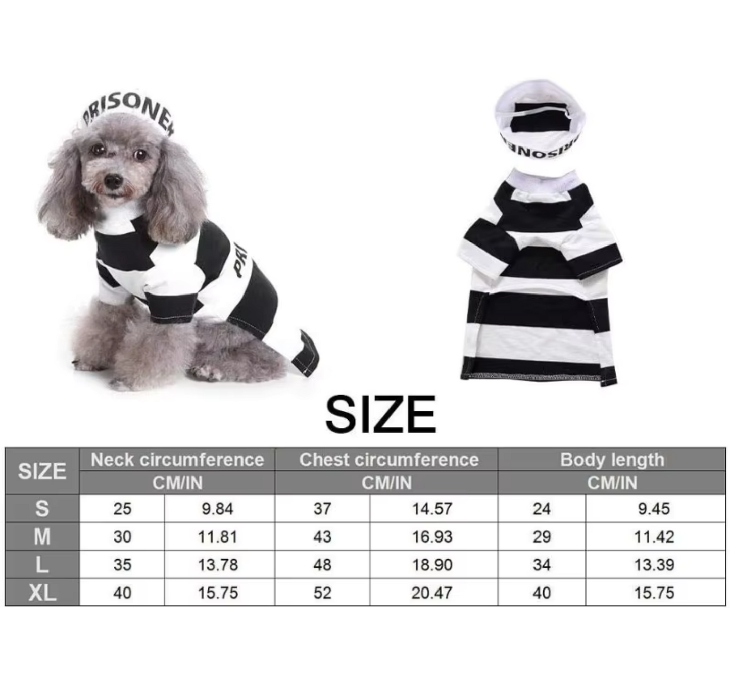Prisoner Dog Costume